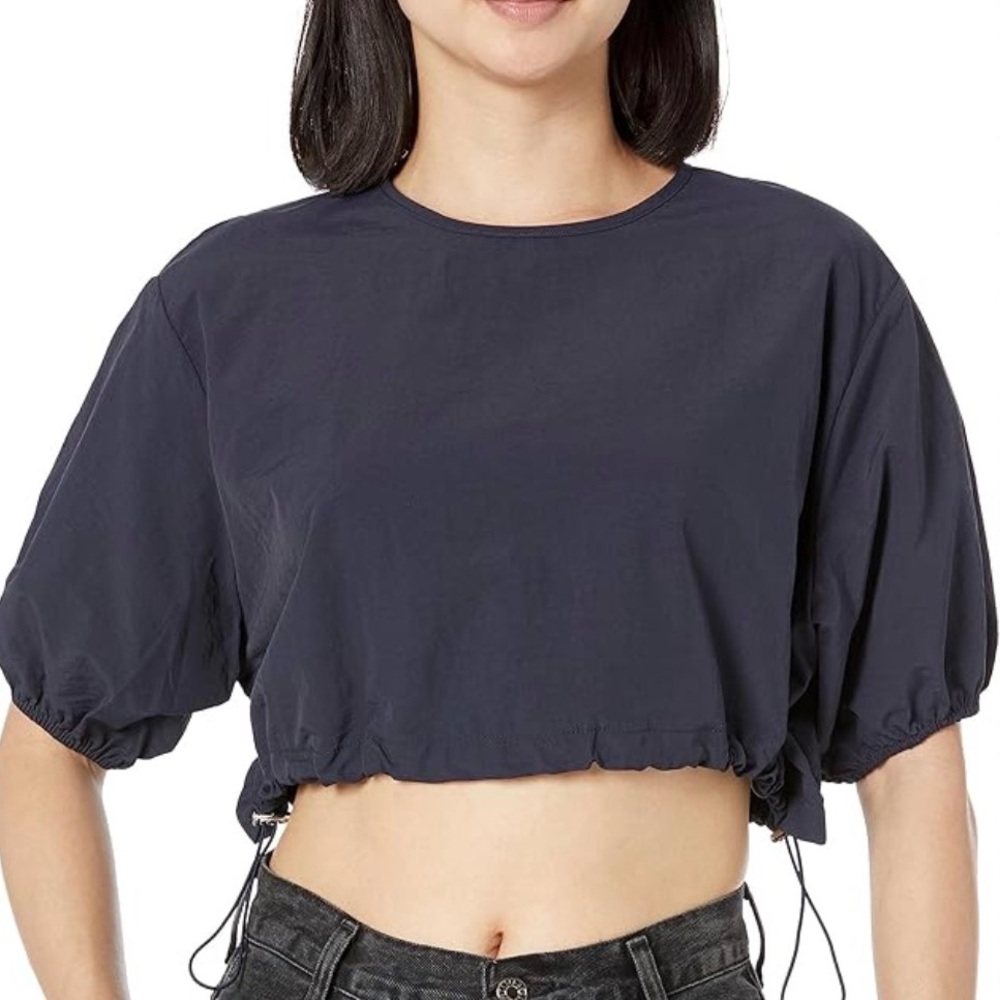 Moon River Short Sleeve Crop Top